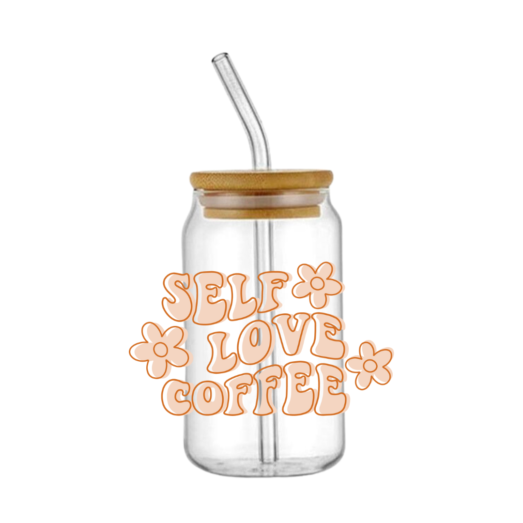 'Self Love Coffee' Glass Tumbler